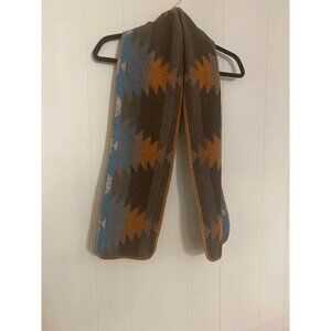 Rhonda Stark Wool Southwest Aztec Scarf 60" x‎ 8" Made in USA